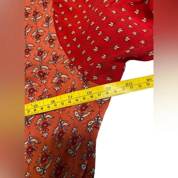 Go Fish Pink Red Floral Maxi Button Down Dress - Picture 11 of 12